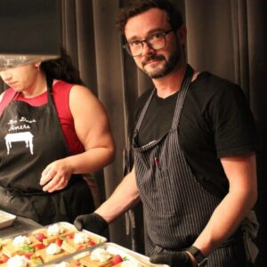 Chef Tom Di Carlo, one of several chefs who donated his time to create the delicious dishes at Next Door Dinners' June 18th event.