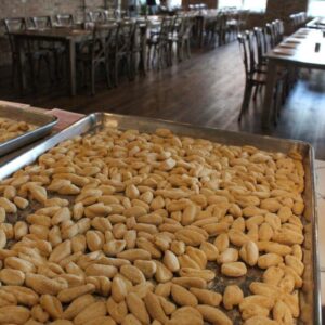 Volunteers rolled hundreds of orecchiette to prep for the event, donating their time to a great cause at Next Door Dinners.