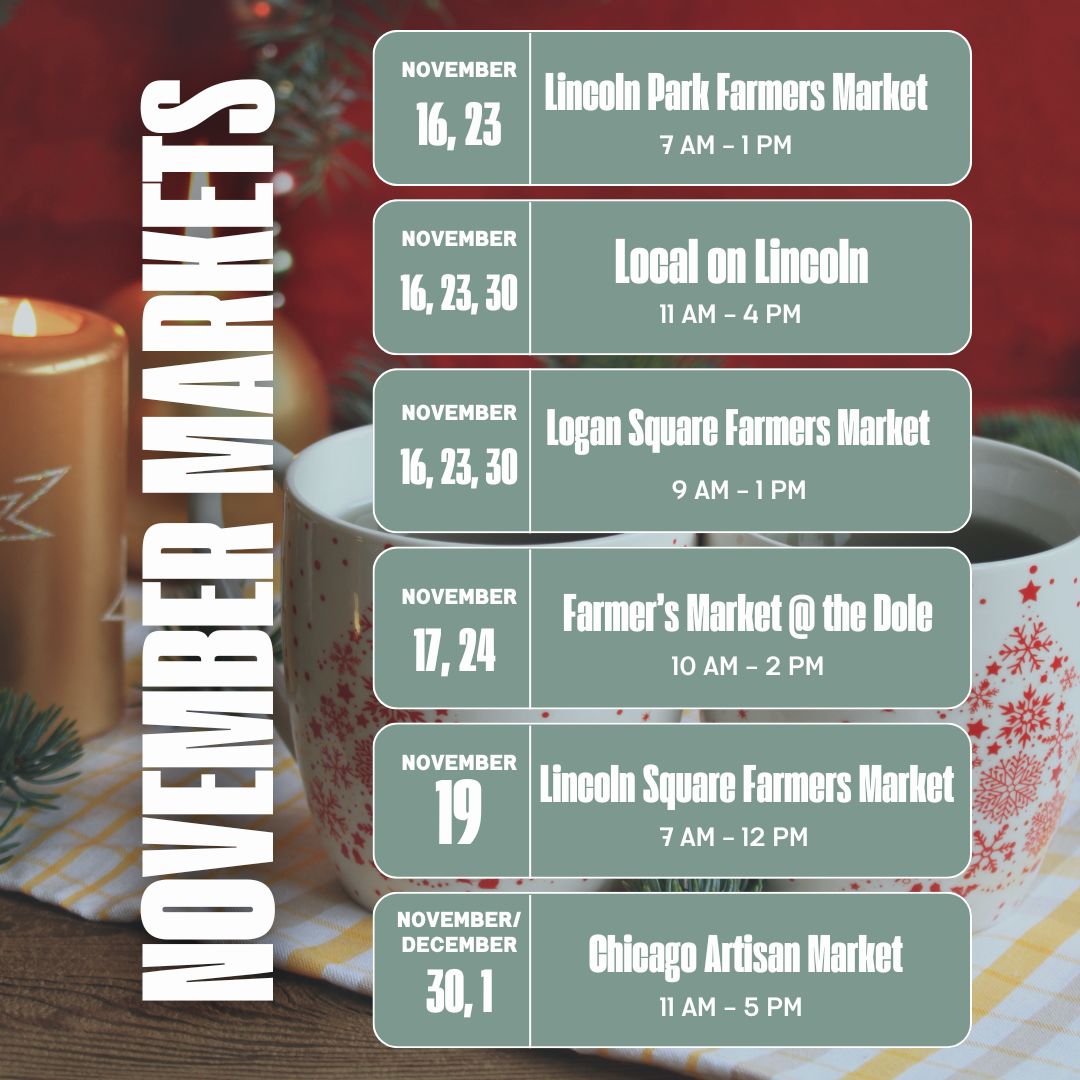 Give the Gift of Moody: Our November Market Schedule