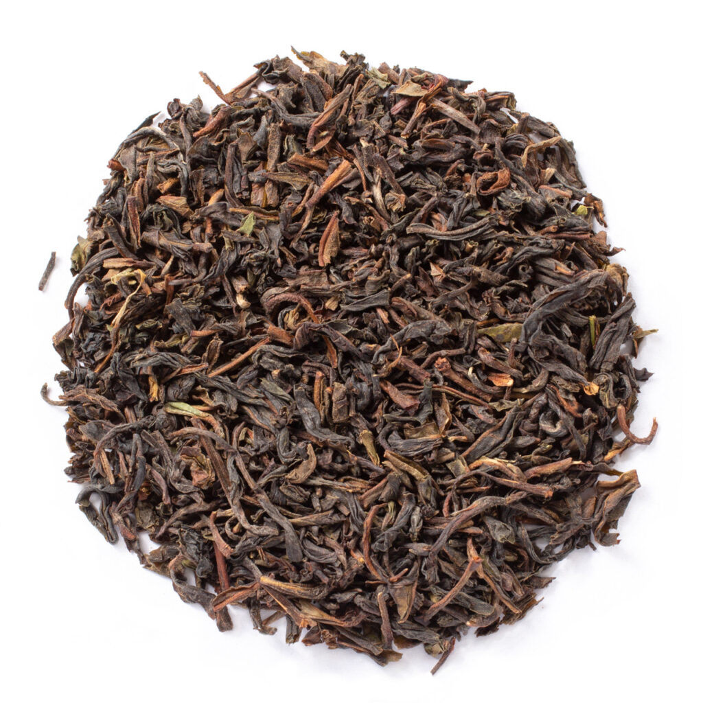 Special Tippy Golden Flowery Orange Pekoe (STGFOP) tea leaves with a high ratio of golden tips, representing exceptional quality and luxurious flavor.