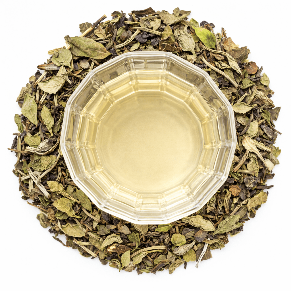 White Peony loose leaf calm tea by Moody Teas, Fair Trade white tea, light-bodied, softly floral